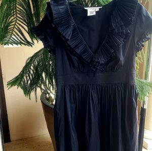 Vintage Ruffle Collar Mini Maggy London Dress